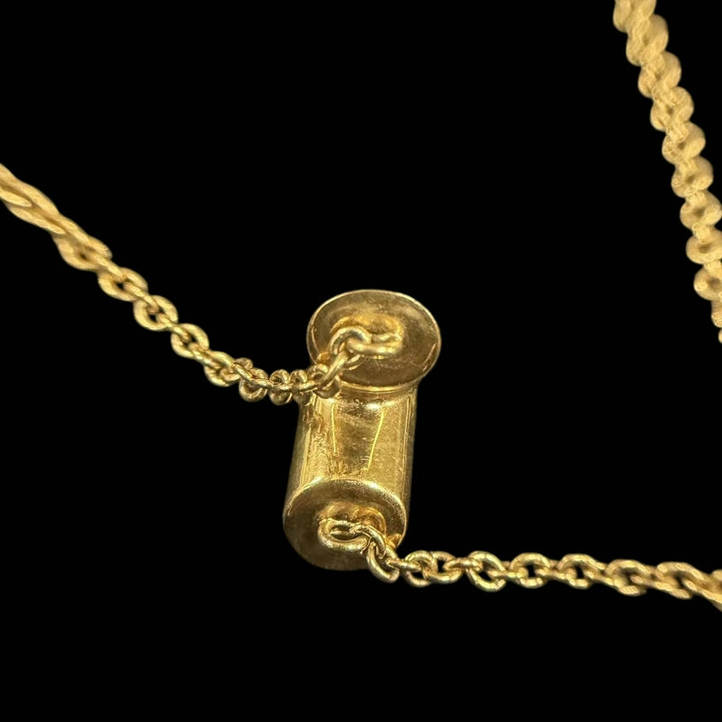LOUIS VUITTON Essential V Necklace Gold Tone Metal
