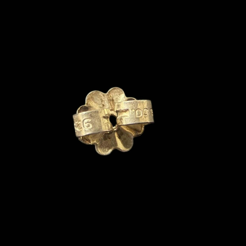 TIFFANY Heart Flower Stud Earrings Sterling Silver 925