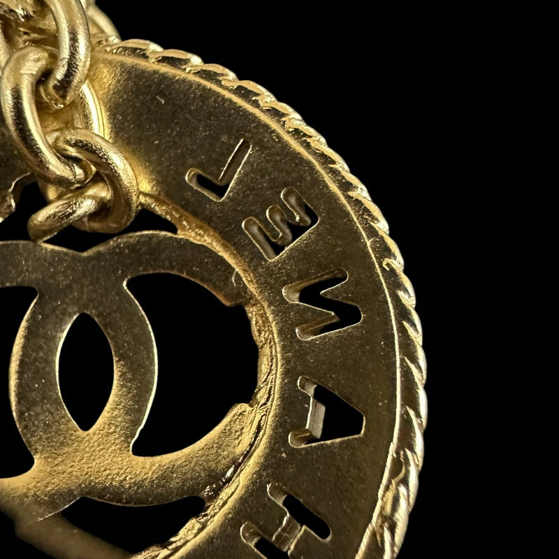 CHANEL  Coco Mark Earrings, Champagne Gold Hardware, With Dust Bag