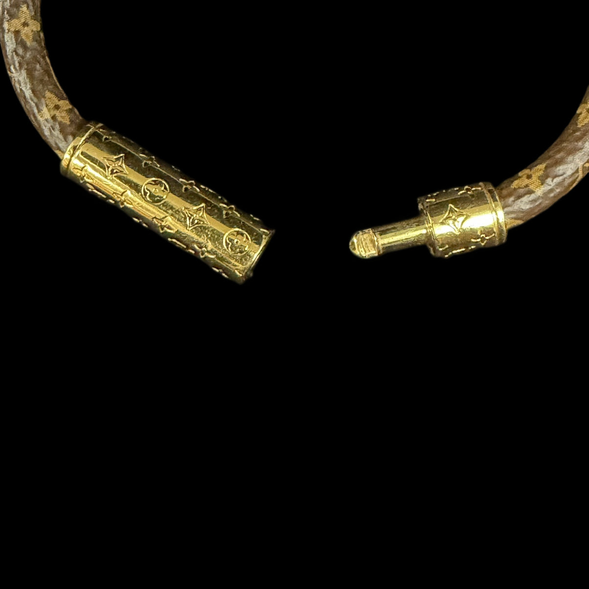 LOUIS VUITTON Bracelet, Monogram, Brown with Gold Hardware