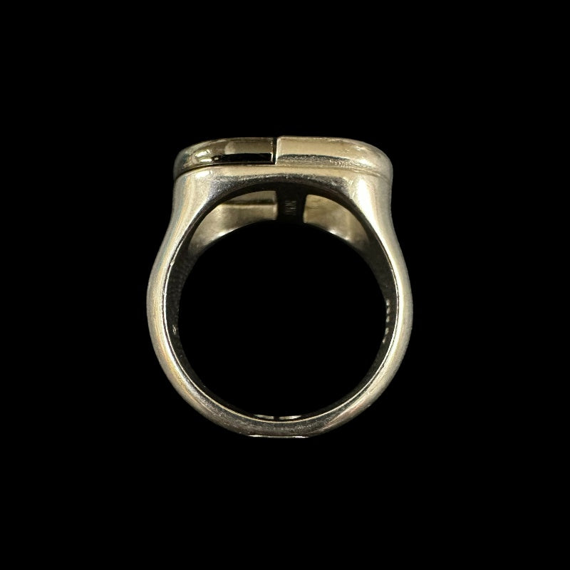 DIOR CD Logo Ring, 925 Sterling Silver, Comes with Original Box, Size #18