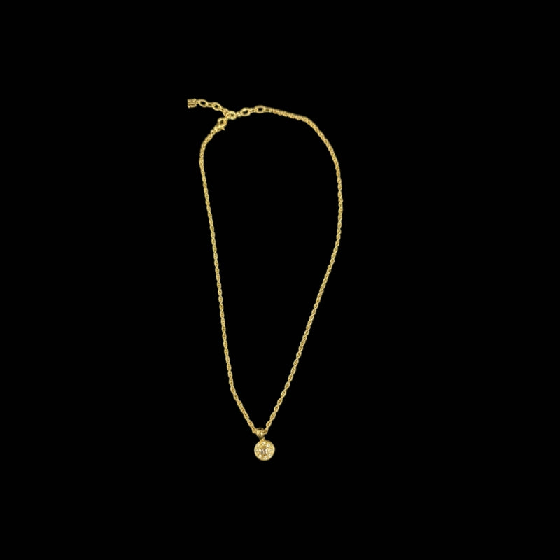 NINA RICCI Gold Alloy Round Pendant Necklace