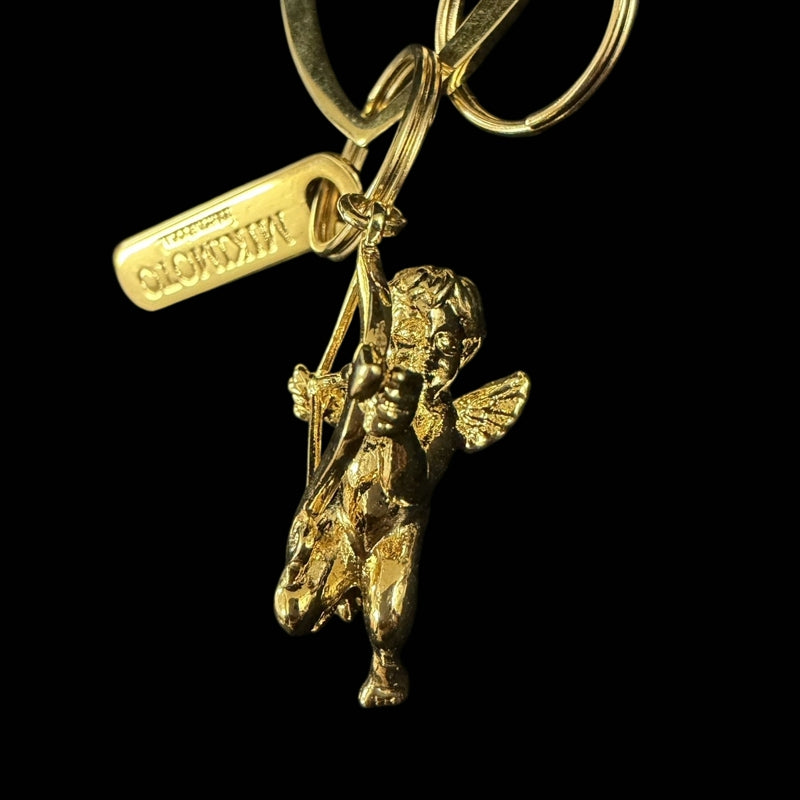 MIKIMOTO Gold Alloy Cupid Heart Key Charm