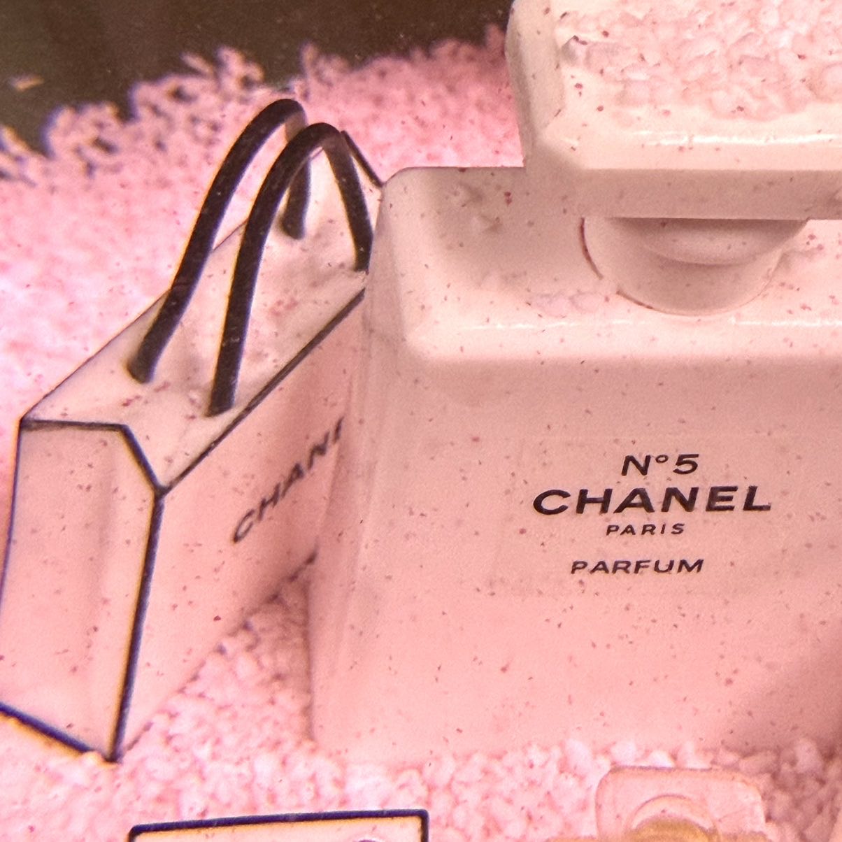 CHANEL Pink Snow Globe Crystal Decor With Original Box