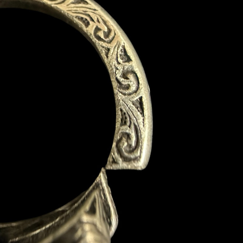 &nbsp;GUCCI&nbsp; Double G Arabesque Ring Size #17, 925 Silver, Total Weight Approx 5.7g