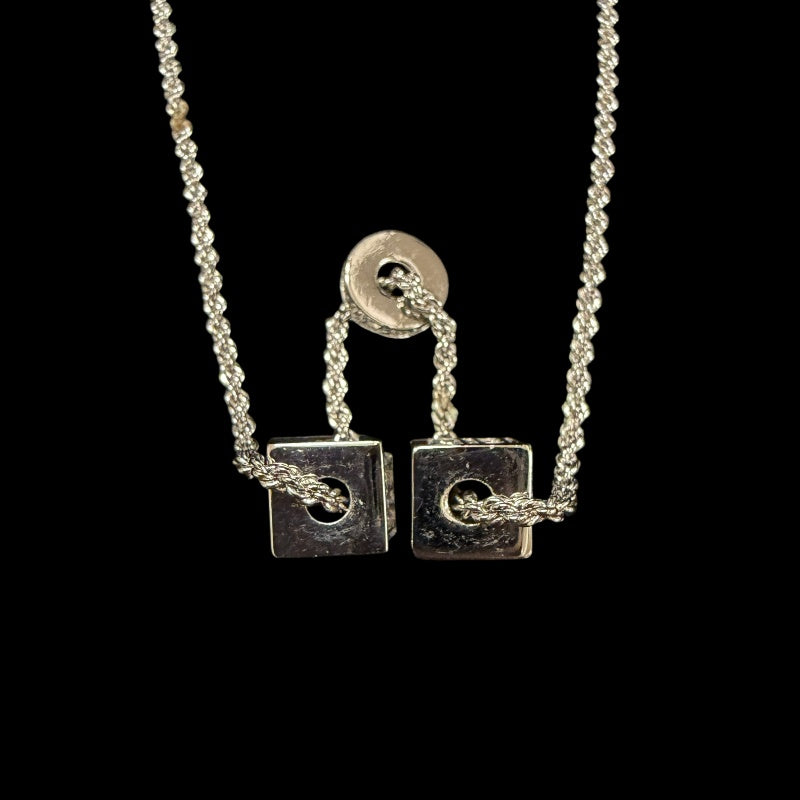 CHRISTIAN DIOR Mini Perfume Bottle Charm Necklace Accessory Gold Tone Metal Full Rhinestone Inlay Thin Chain Elegant with Original Box