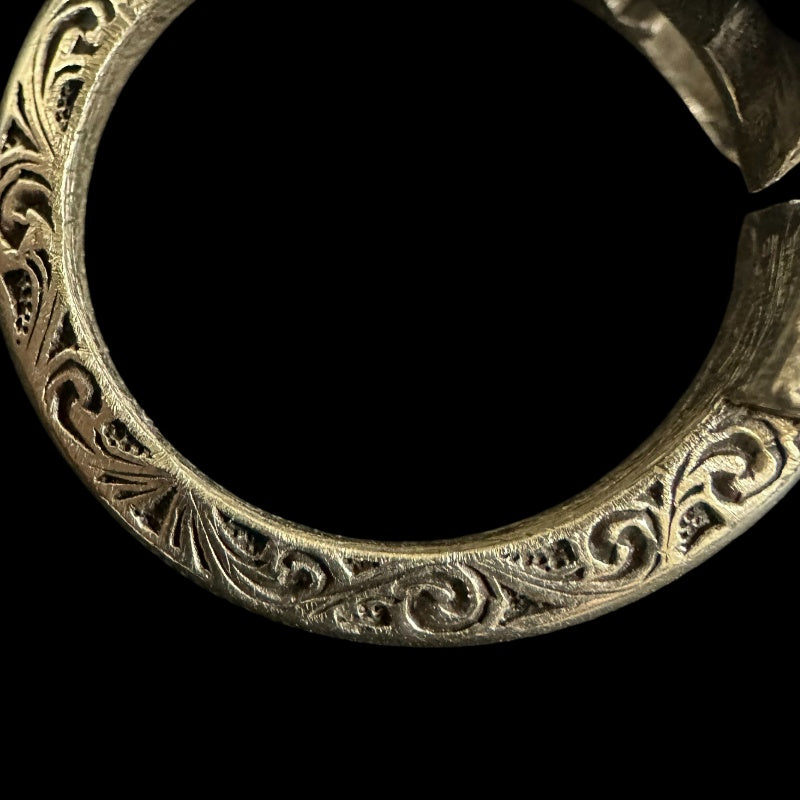 &nbsp;GUCCI&nbsp; Double G Arabesque Ring Size #17, 925 Silver, Total Weight Approx 5.7g