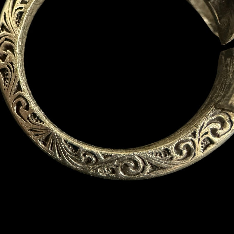 &nbsp;GUCCI&nbsp; Double G Arabesque Ring Size #17, 925 Silver, Total Weight Approx 5.7g
