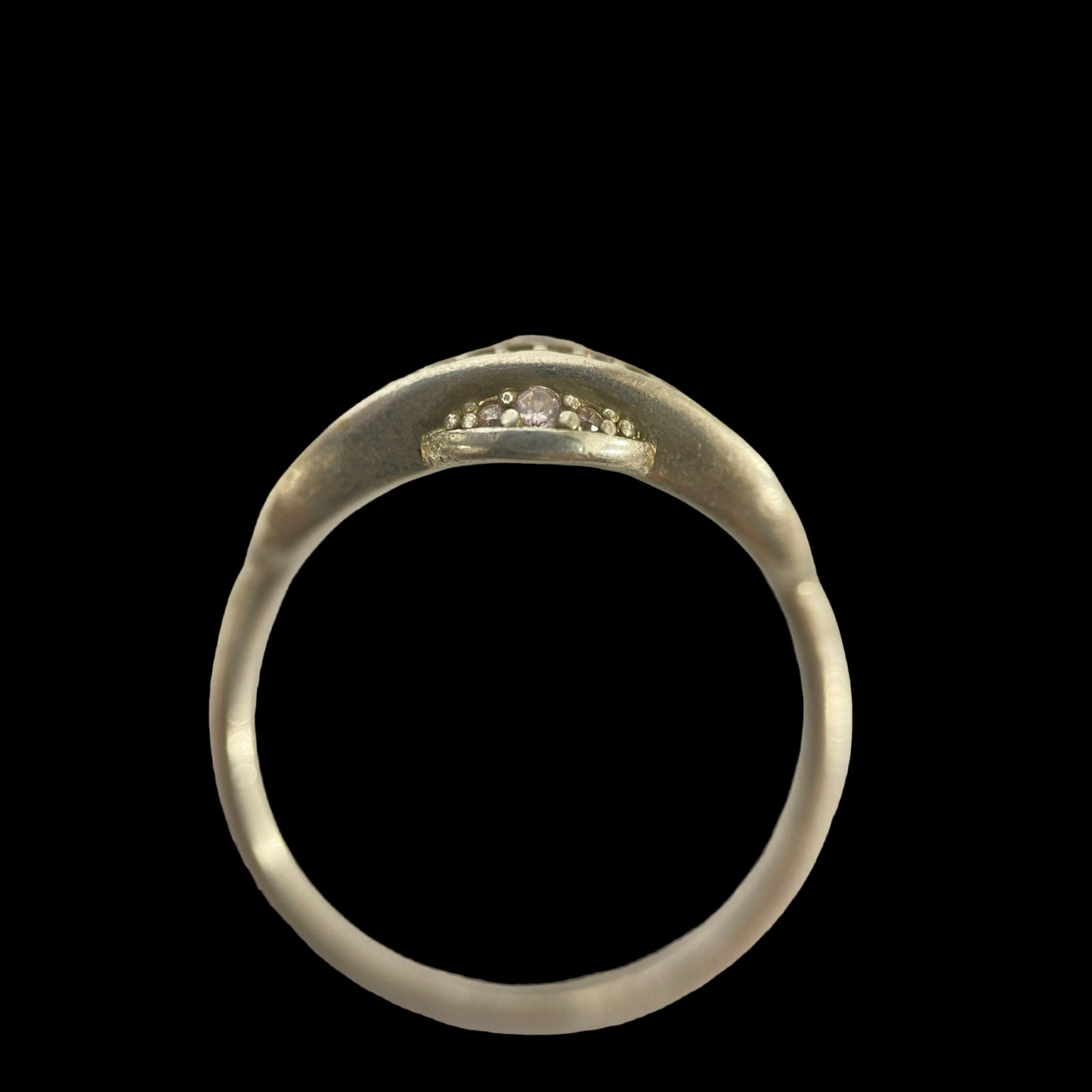 VIVIENNE WESTWOOD Saturn Ring Silver Rhinestone Alloy Silver Hardware