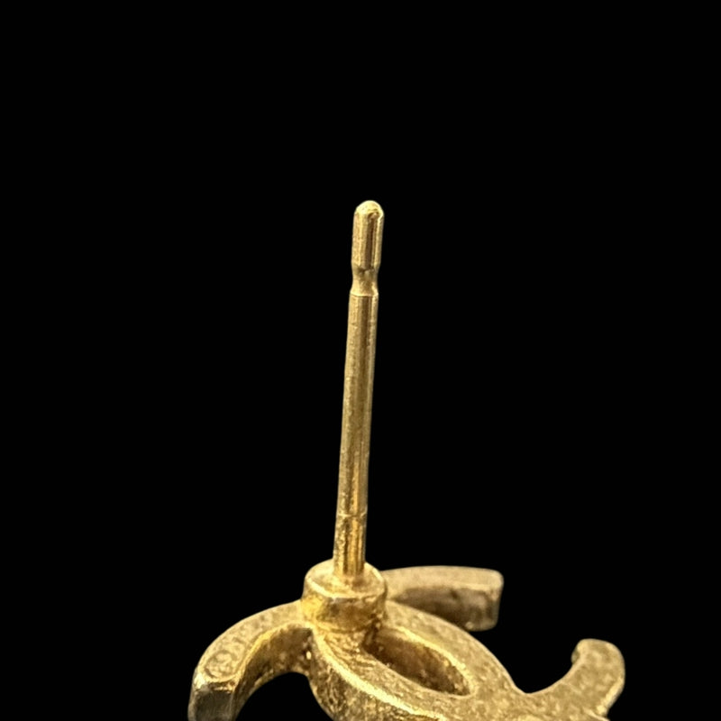 CHANEL Coco Mark Star Drop Earrings Enamel Gold Alloy Hardware