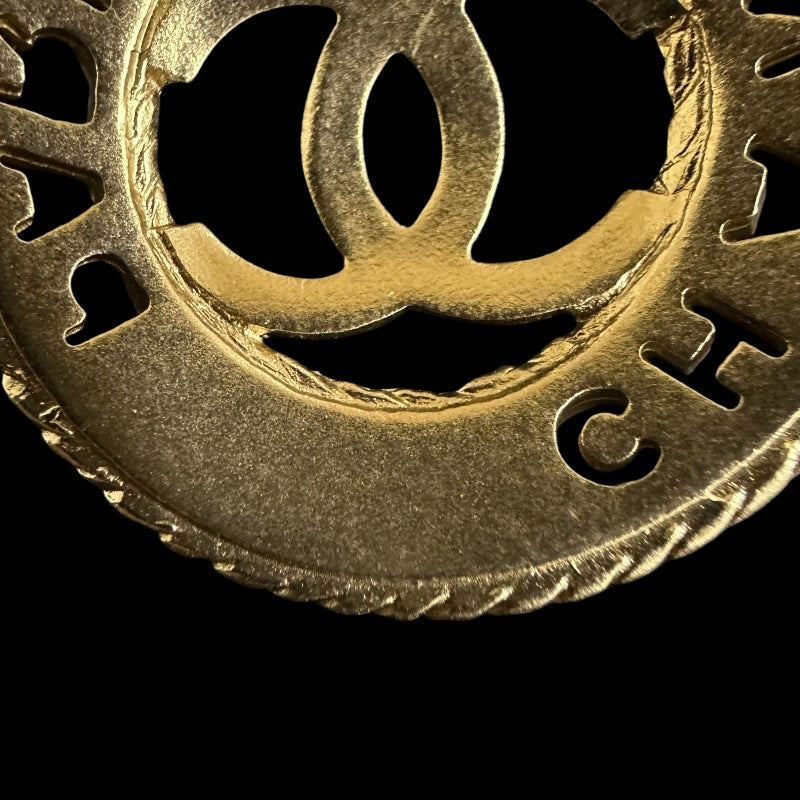 CHANEL  Coco Mark Earrings, Champagne Gold Hardware, With Dust Bag