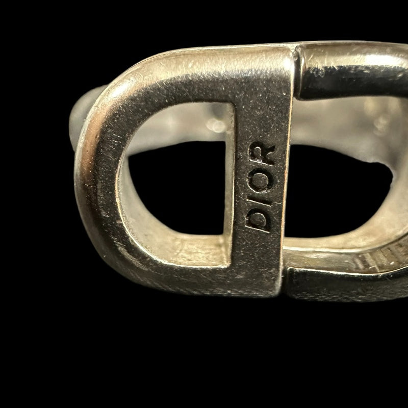 DIOR CD Logo Ring, 925 Sterling Silver, Comes with Original Box, Size #18