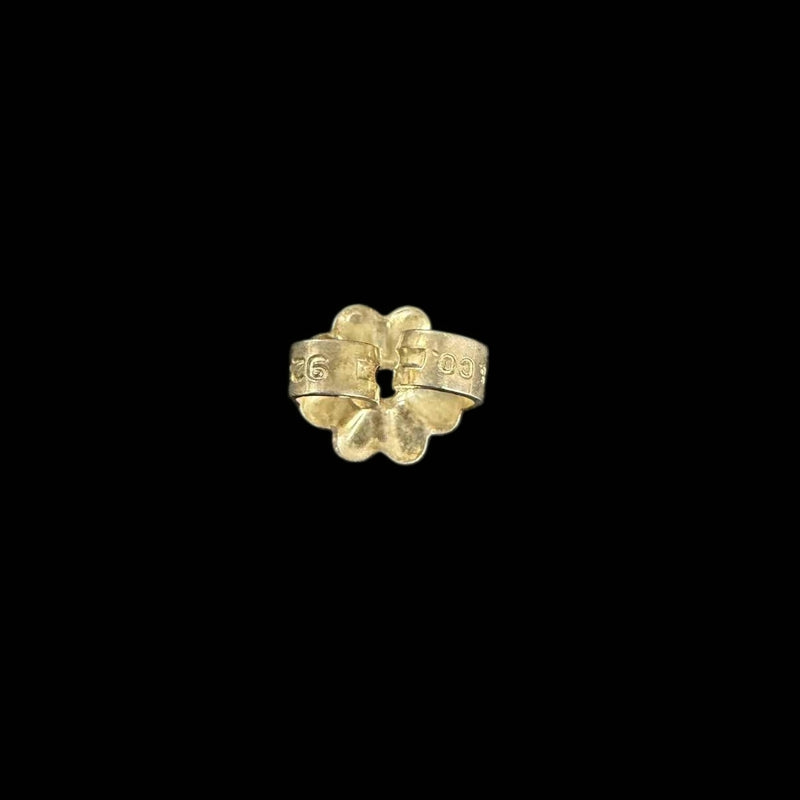 TIFFANY Heart Flower Stud Earrings Sterling Silver 925