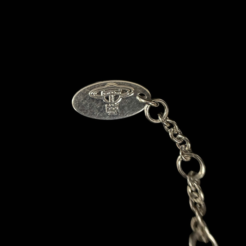 VIVIENNE WESTWOOD Orb Bracelet Alloy Silver Rhinestone With Original Case