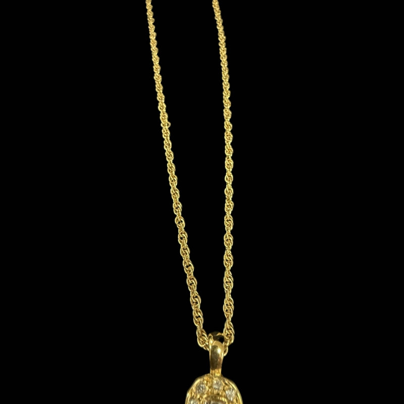 NINA RICCI Gold Alloy Round Pendant Necklace