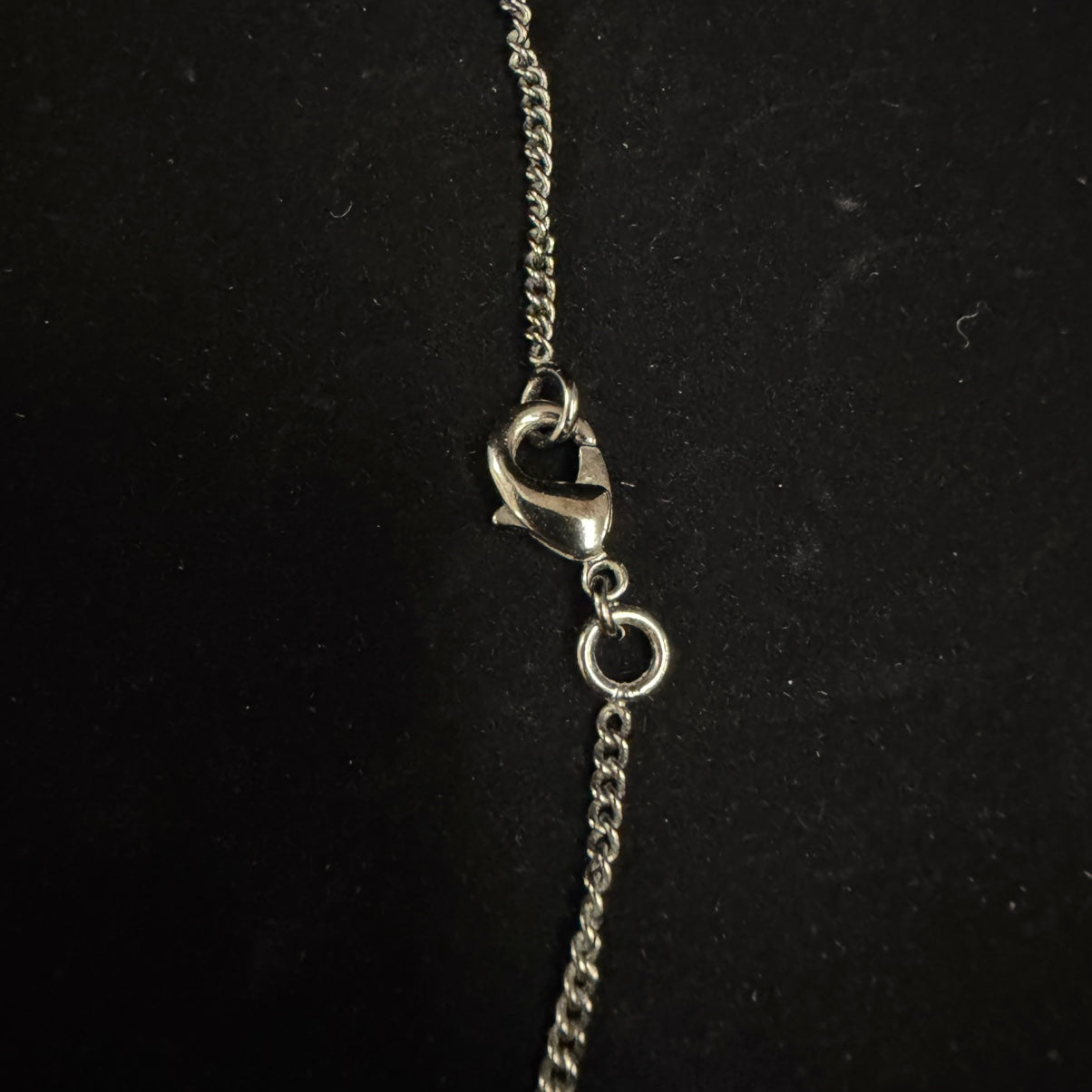 CHANEL Black Alloy Openwork Double CC Pendant Necklace