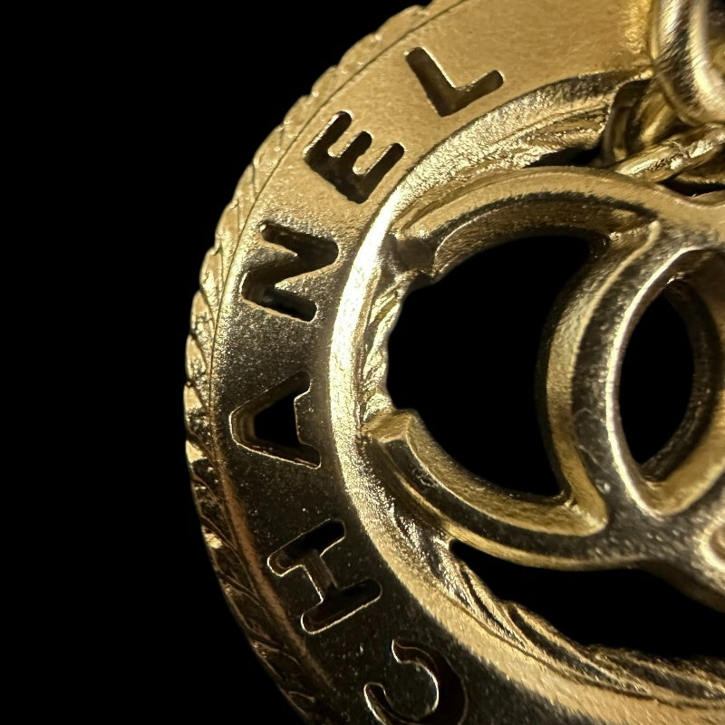 CHANEL  Coco Mark Earrings, Champagne Gold Hardware, With Dust Bag