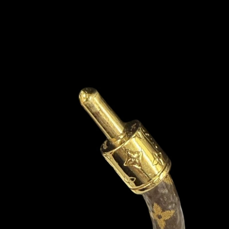 LOUIS VUITTON Bracelet, Monogram, Brown with Gold Hardware