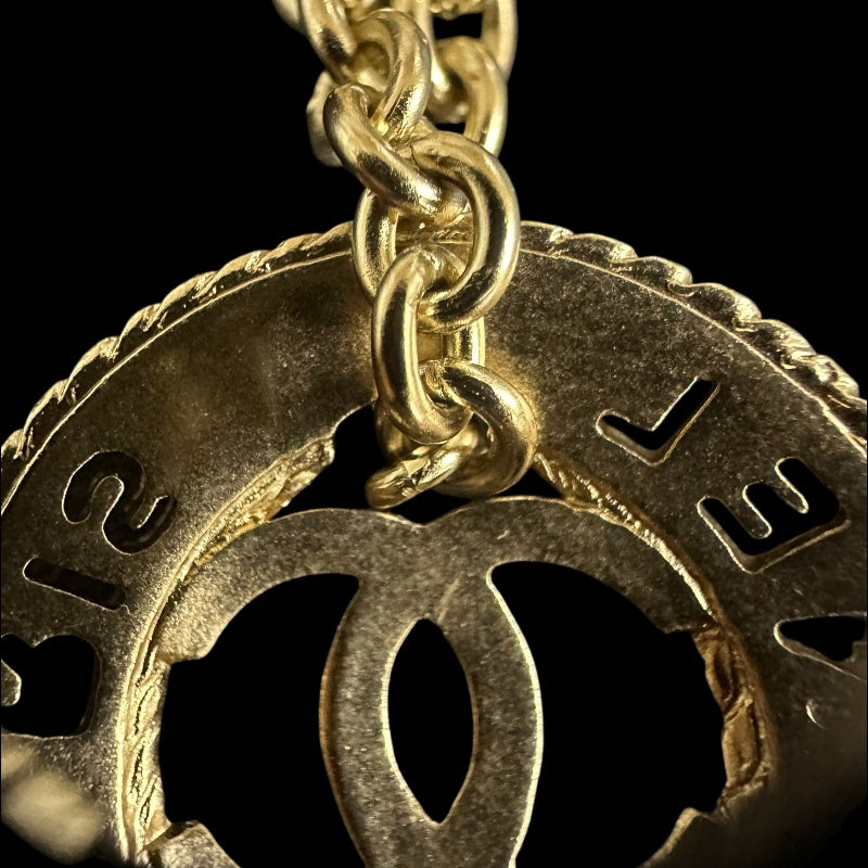 CHANEL  Coco Mark Earrings, Champagne Gold Hardware, With Dust Bag